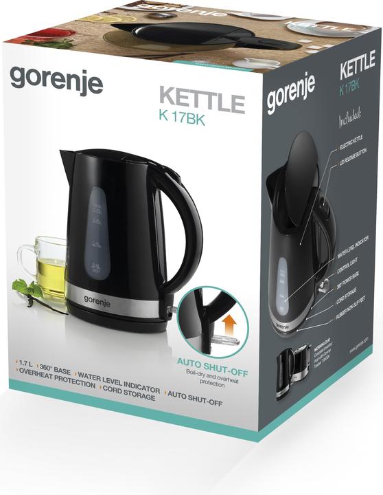 Actual product image Gorenje K17BK electric kettle (1.70 l)