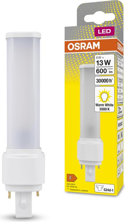 Produktbild Osram Dulux D (G24d-1, 6 W, 600 lm, 10 x, F)