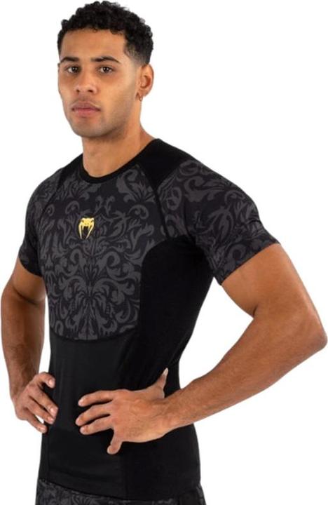 Venum Ilia Topuria Unmatched Short Sleeve Rashguard Black Gold