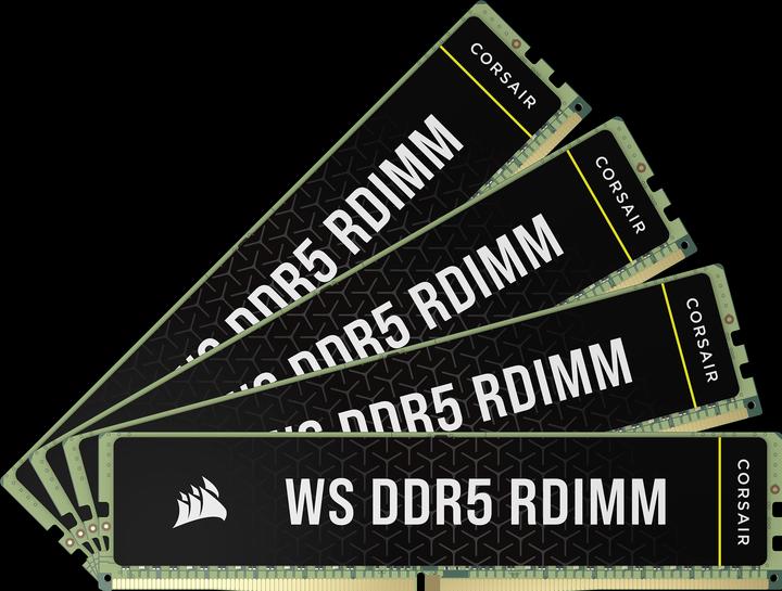 Actual product image Corsair DDR5, 5600MT/s 64GB 4x16GB RDIMM, Hynix Die, Single Rank, 40-40-40-77, Intel XMP 3.0 & AMD EXPO, WS (4 x 16GB, 5600 MHz, DDR5 RAM, R-DIMM)