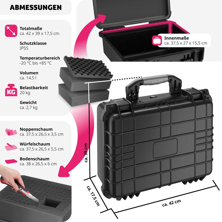 Image du produit tectake Coffret photo universel (Mallette photo, 14.50 l)