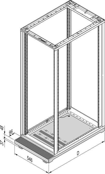 Actual product image Schroff Novastar mobile plinth 500T RAL 7021