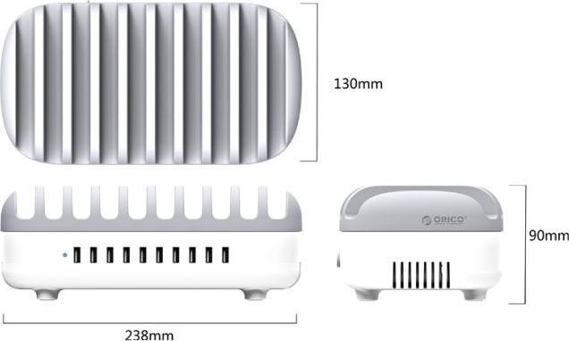 Image du produit Orico DUK-10P Station de recharge USB à 10 ports (120 W)