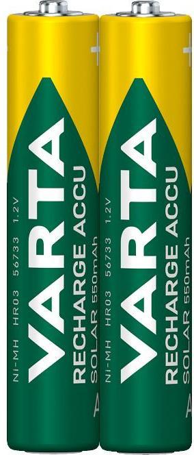 Actual product image Varta Recharge Accu Solar (2 pcs., AAA, 550 mAh)