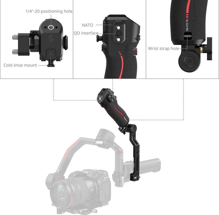 Actual product image SmallRig 4326 Focus Control Sling Handle for DJI RS Series (Gimbal handle)