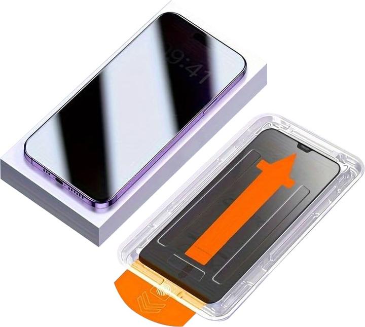 Produktbild PhoneLook 2er-Pack Anti-Spy Schutzscheiben mit automatischem Schnellmontageset und Staubschutz (2 Stück, Apple iPhone 13 Pro Max)