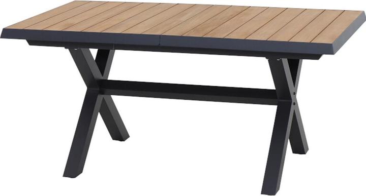 Produktbild Siena Garden Sincro Ausziehtisch 160/200x90cm matt anthrazit / Teak FSC (160 cm)