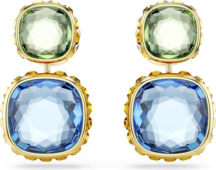 Produktbild Swarovski Chroma Drop Ohrhänger Kissenschliff Mehrfarbig Gold (Swarovski Metall)