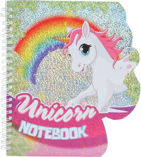 Image du produit Carnet de notes à paillettes licorne