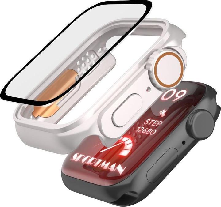 Actual product image Tech-Protect Defence360 case for Apple Watch 4 / 5 / 6 / SE (44mm) - black and orange