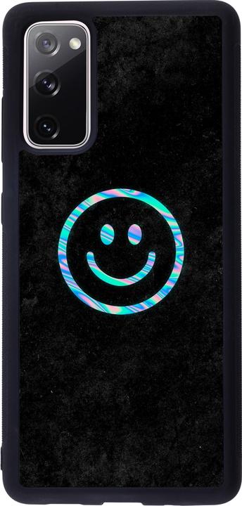 Actual product image PhoneLook Coque Silicone rigide noir Happy smiley irisé (Samsung Galaxy S20 FE 5G)