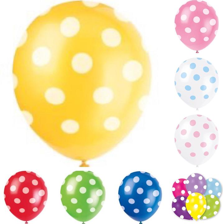Actual product image Unique Balloons Green with White Dots