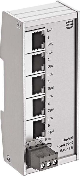 Image du produit Harting 24020050010 Eth. Switch 5x10/100 eCon 2050B-A - commutateur - 0,1 Gbits/s (5 Ports)