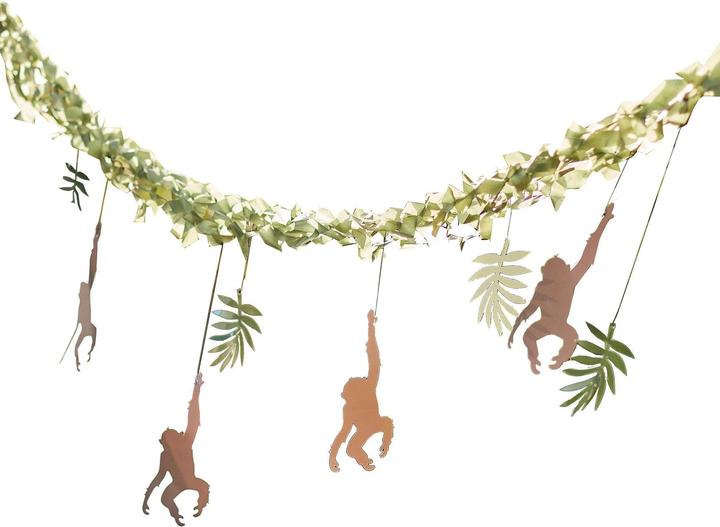 Actual product image Amscan Garland Jungle with Hanging Monkeys