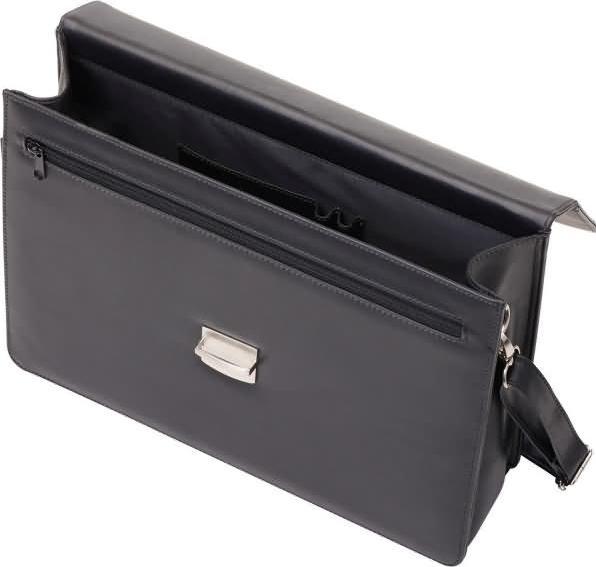 Actual product image Alassio ANZIO" briefcase, imitation leather, black