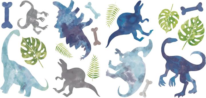 Actual product image Roommates RM - Dinos watercolours