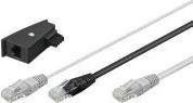 Image du produit Goobay Adaptateur TAE 2 x RJ45 mâle sur RJ45 mâle (8P8C) /, TAE-F mâle, 2 x RJ45 mâle, noir