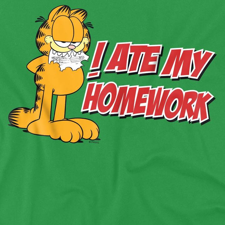 Actual product image Garfield Mens I Ate My Homework T-Shirt (XXL)
