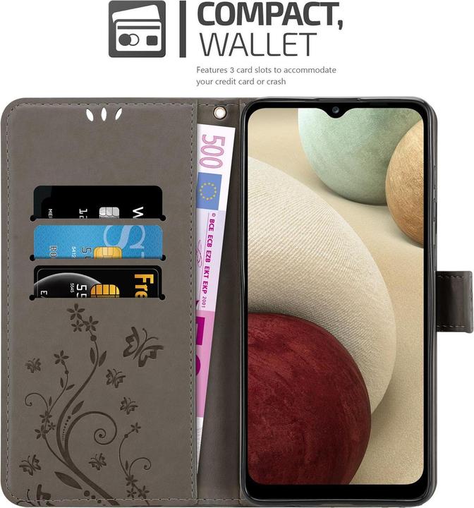 Actual product image Cadorabo Flower Book Cover (Samsung Galaxy M12, Samsung Galaxy A12)
