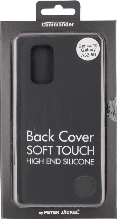 Immagine prodotto Peter Jäckel COMMANDER Coperchio posteriore Soft Touch per Samsung A32 5G Nero (Samsung Galaxy A32 5G)