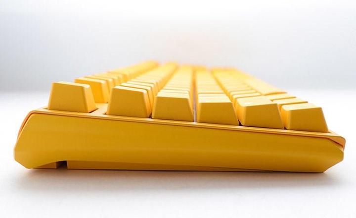 Actual product image Ducky One 3 Yellow Gaming Keyboard, RGB LED - MX-Silent-Red (US) (US, Cable)