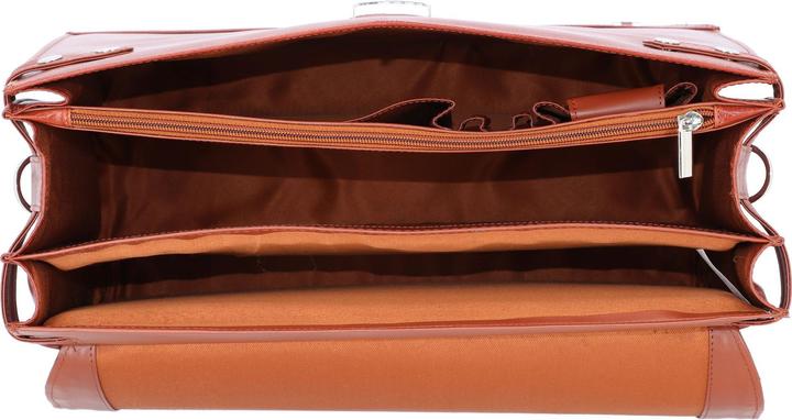 Actual product image Alassio 47124 - Briefcase MOCCA, genuine leather, approx. 38 x 30 x 16 cm, cognac (15")