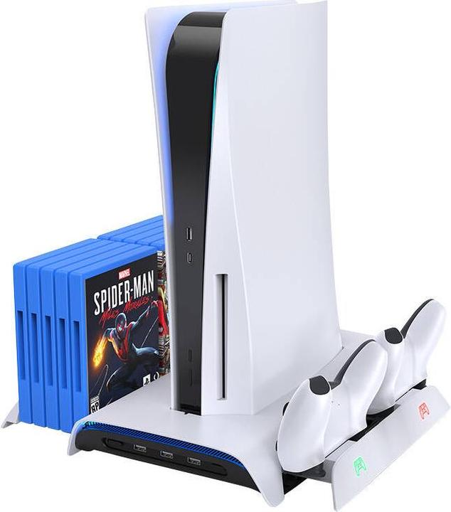 Actual product image Kiwihome PS5 Cooling Station and Dual Controller Charger Kiwi Home PB01 White (PS5)