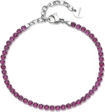 Image du produit Brosway Bracelet de Tennis en Acier avec Zircons Fuchsia Desideri Bei105 (Acier)