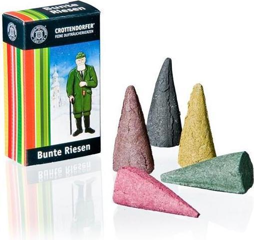Produktbild Crottendorfer 1534 - Räucherkerzen Bunte Mischung, Riesen XL, 5 Stück