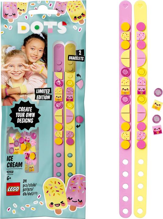 Actual product image LEGO Ice Cream Friendship Bracelets (41910, LEGO Dots)