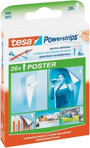 Immagine prodotto tesa Powerstrips POSTER, 200g di forza di tenuta, 20x strisce biadesive (0.20 kg)