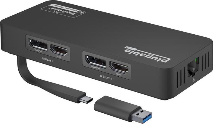 Plugable 4K DP & HDMI Adapter Ethernet (USB-C)