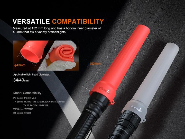 Produktbild Fenix AOT-04, Silikon-Signalkegel 40mm rot