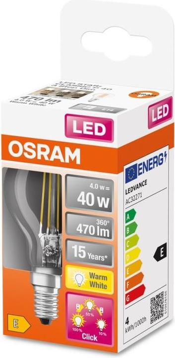 Actual product image Osram Led Three Step Dim Classic P (E14, 4 W, 470 lm, 1 x, E)