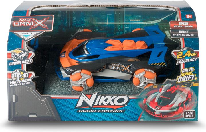 Image du produit Nikko 10202 Nano Omni X, voiture RC télécommandée, voiture de course jusqu'à 14 km/h, roues
