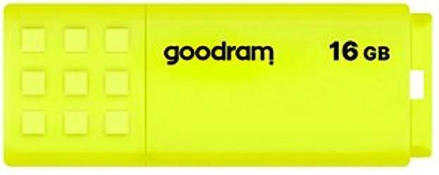Produktbild Goodram UME2 - 16 GB - USB Typ-A - 2.0 - 20 MB/s - 9 g - Gelb (16 GB, USB-A)