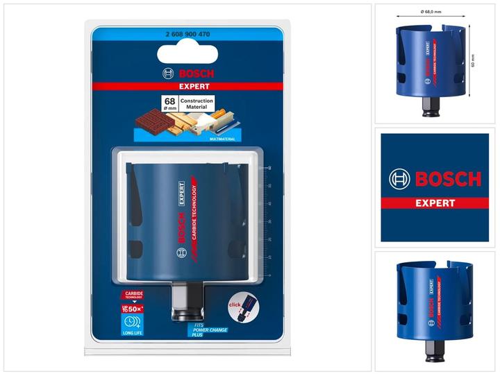 Actual product image Bosch Professional Zubehör EXPERT Construction Material hole saw, 68 x 60 mm (68 millimetres)
