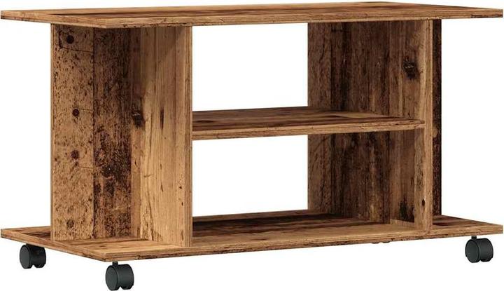 Actual product image VidaXL TV Regal TV Schrank Lowboard Fernsehtisch mit Rollen Altholz-Optik (80 x 40 x 45 cm)