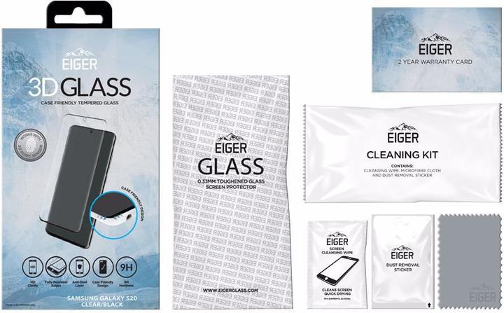 Actual product image Eiger Mountain Glass Clear Edge (1 Piece, Samsung Galaxy S20)