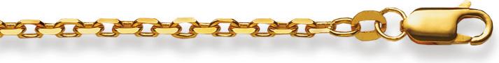Actual product image Natsumi Schmuck Necklace yellow gold 18K/750 anchor cut 2.6mm (750/18 K Yellow gold, 55 cm)