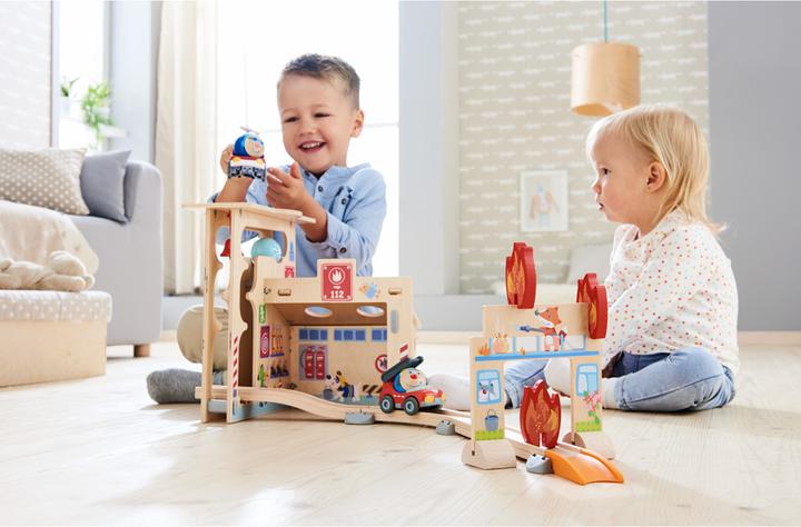 Actual product image Haba Kullerbü – Feuerwehrwache