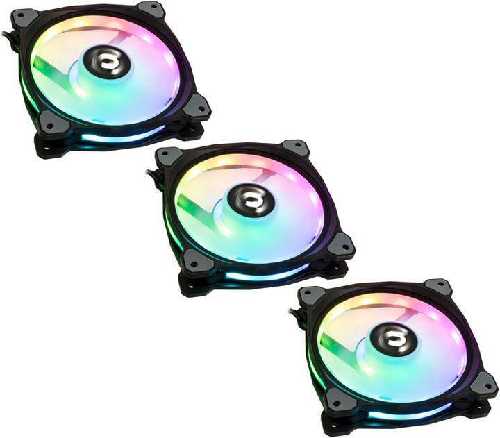 Actual product image Thermaltake Riing Duo 12 RGB LED Fan - 120mm Set of 3 (120 mm, 3 x)