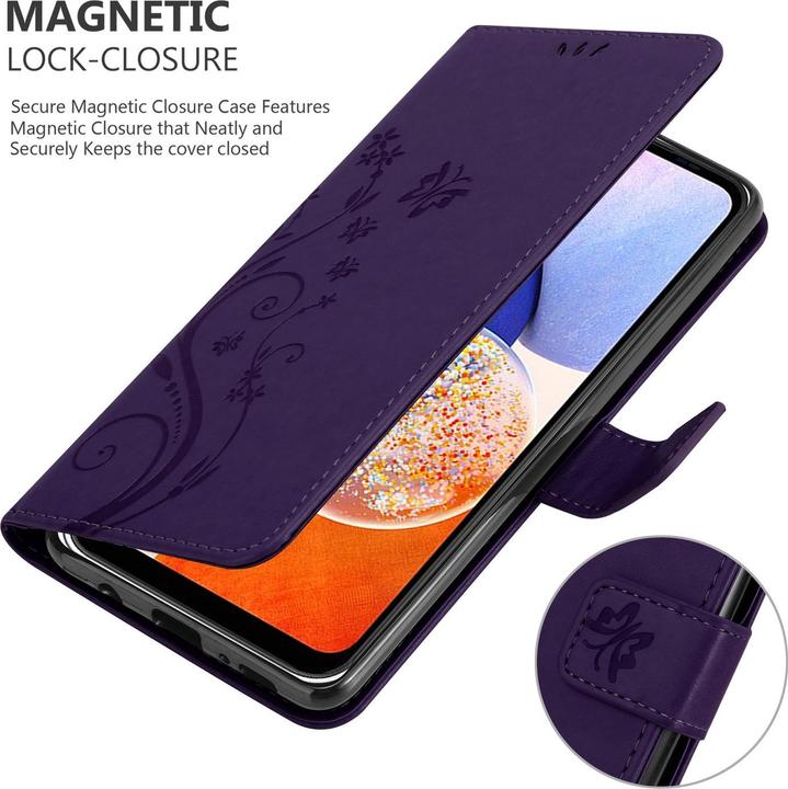 Actual product image Cadorabo Cover for Samsung Galaxy A14 4G / 5G / M14 with floral pattern (Samsung Galaxy M14, Samsung Galaxy A14)