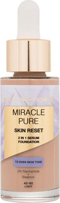 Actual product image Max Factor Miracle Pure Skin Reset 2-in-1 Serum Foundation 40-60 Light 30 ml (40-60 Light)