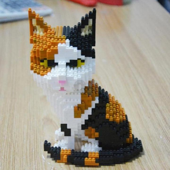 Actual product image Balody 16036 - Sitting Cat (1300 pieces)