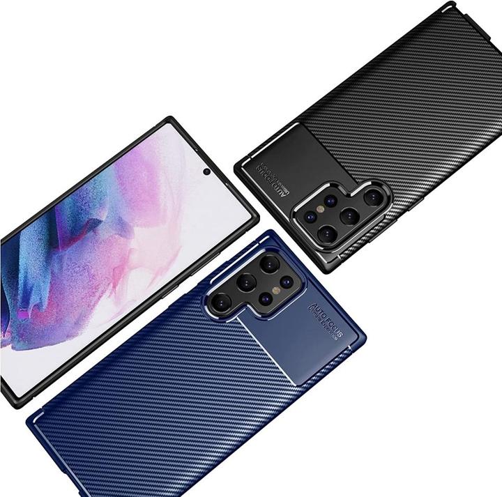 Immagine prodotto Screenguard Custodia Samsung Galaxy S22 Ultra Cover Carbon Design TPU (Samsung Galaxy S22 Ultra)