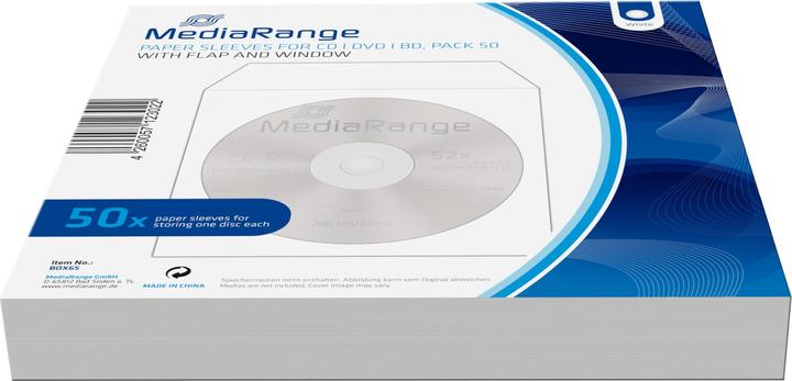 Productafbeelding MediaRange CD/DVD Papierhüllen mit Sichtfenster