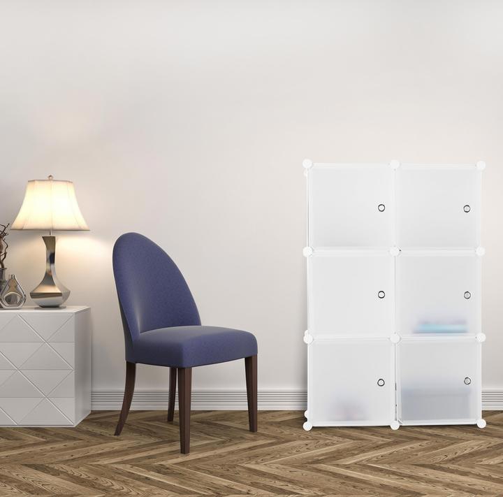 Actual product image Relaxdays Shelving System with 6 Doors (70 x 35 x 105 cm)