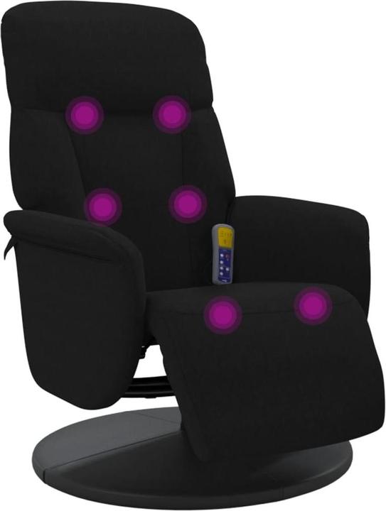 Produktbild VidaXL Massagesessel mit Fussteil Schwarz Samt,Farbe