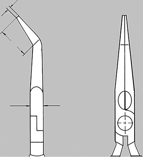 Image du produit Knipex Pince demi-ronde avec tranchant (pince bec de cigogne) 26 16 200 SB (200 mm)